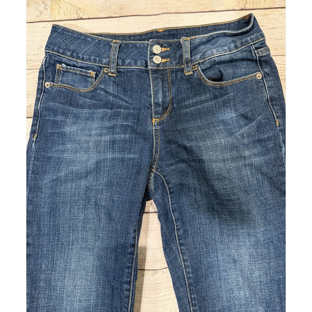 Victoria's Secret Hipster Cropped Blue Denim Jeans Size 6 - Picture 2 of 7